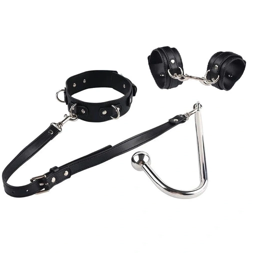 Elegant Collar Hook 5334 Anal and with Beaded Cuffs 0724